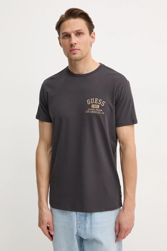 Odzież Guess t-shirt bawełniany M5RI86.K9RM1 czarny