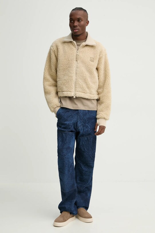 Хлопковая футболка Marc O'Polo 520201251052 бежевый SS25