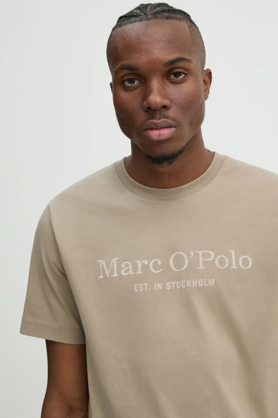 Одежда Хлопковая футболка Marc O'Polo 520201251052 бежевый