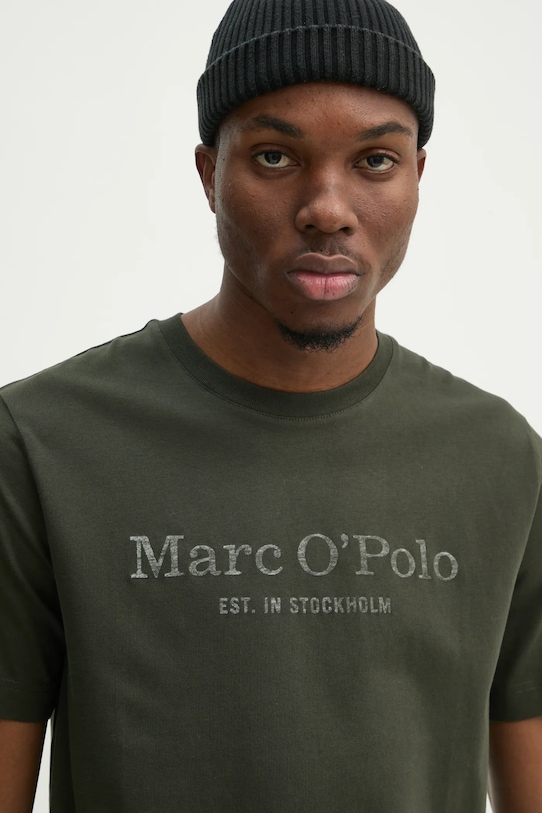 Памучна тениска Marc O'Polo зелен 520201251052