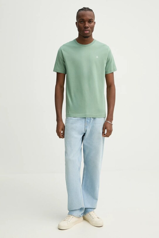 Marc O'Polo tricou din bumbac 520201251054 verde SS25