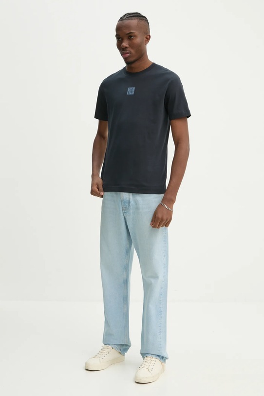 Marc O'Polo pamut póló 520201251124 sötétkék SS25