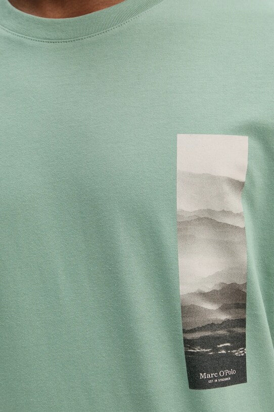 Marc O'Polo t-shirt bawełniany 520201251126 zielony
