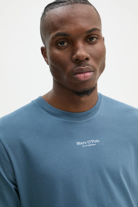 Marc O'Polo t-shirt bawełniany niebieski 520201251382