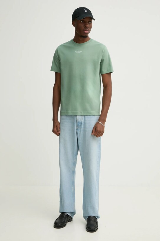 Marc O'Polo tricou din bumbac 520201251382 verde SS25