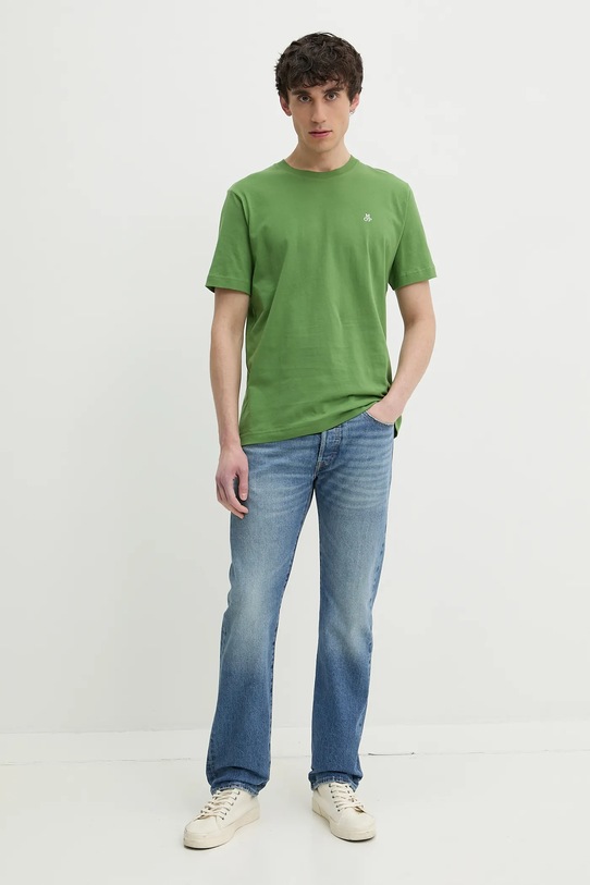Хлопковая футболка Marc O'Polo 522201251054 зелёный SS25