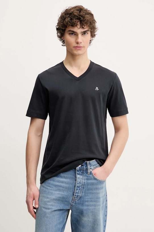 Marc O'Polo tricou din bumbac uni bleumarin 522201251616