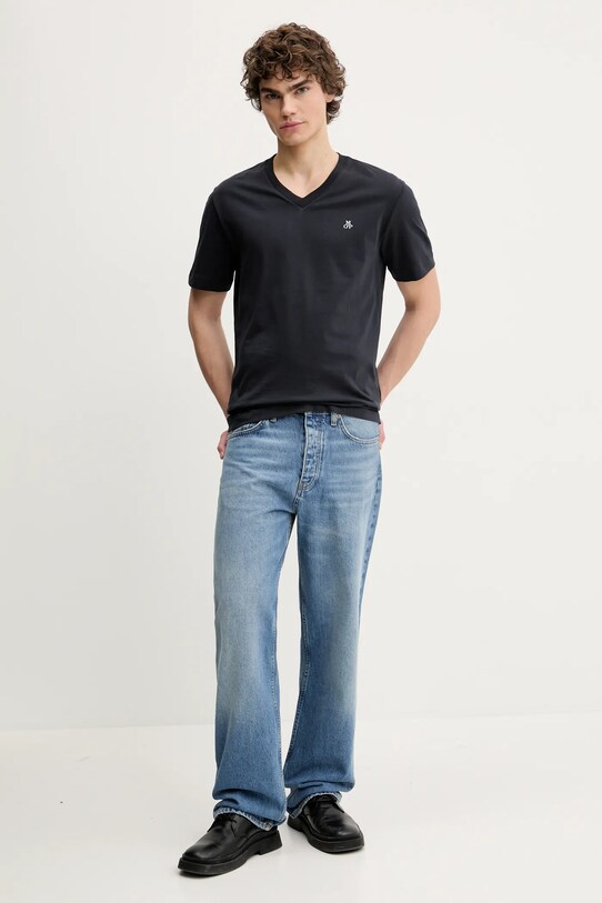 Marc O'Polo t-shirt bawełniany 522201251616 granatowy SS25