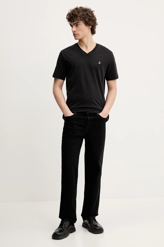 Marc O'Polo tricou din bumbac 522201251616 negru SS25