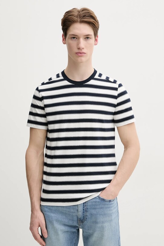 Marc O'Polo tricou din bumbac cu modele alb 522214551220