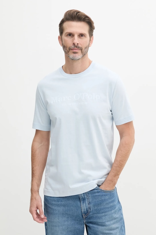 Marc O'Polo tricou din bumbac print albastru 523201251052