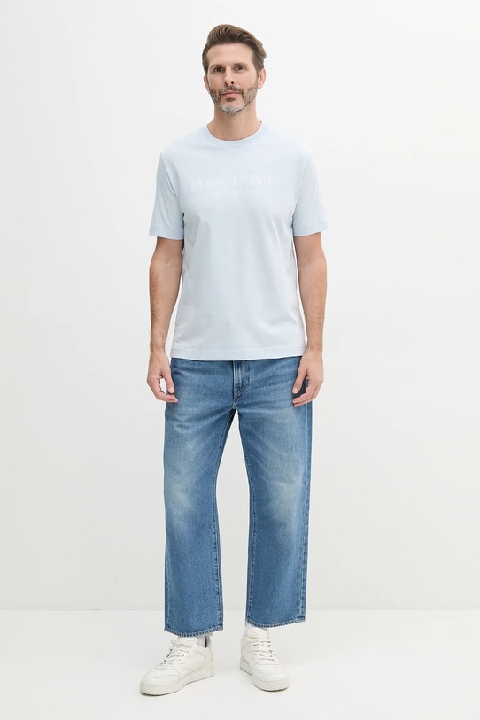 Marc O'Polo tricou din bumbac 523201251052 albastru SS25