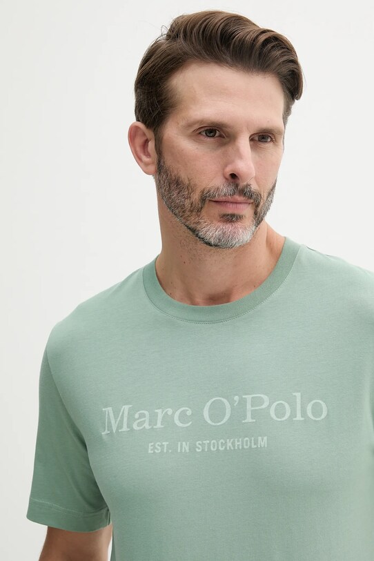 Marc O'Polo t-shirt bawełniany zielony 523201251052