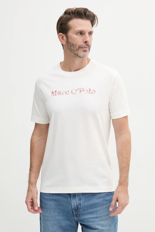 Marc O'Polo t-shirt bawełniany nadruk biały 523201251182