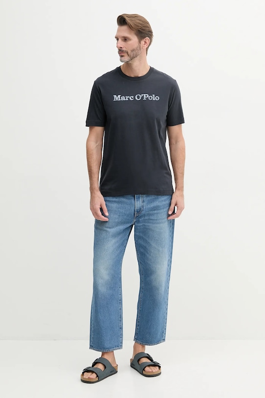 Marc O'Polo t-shirt bawełniany 523201251182 granatowy SS25