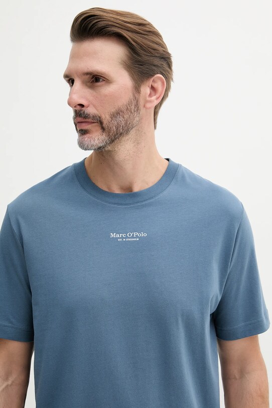 Marc O'Polo t-shirt bawełniany niebieski 523201251382