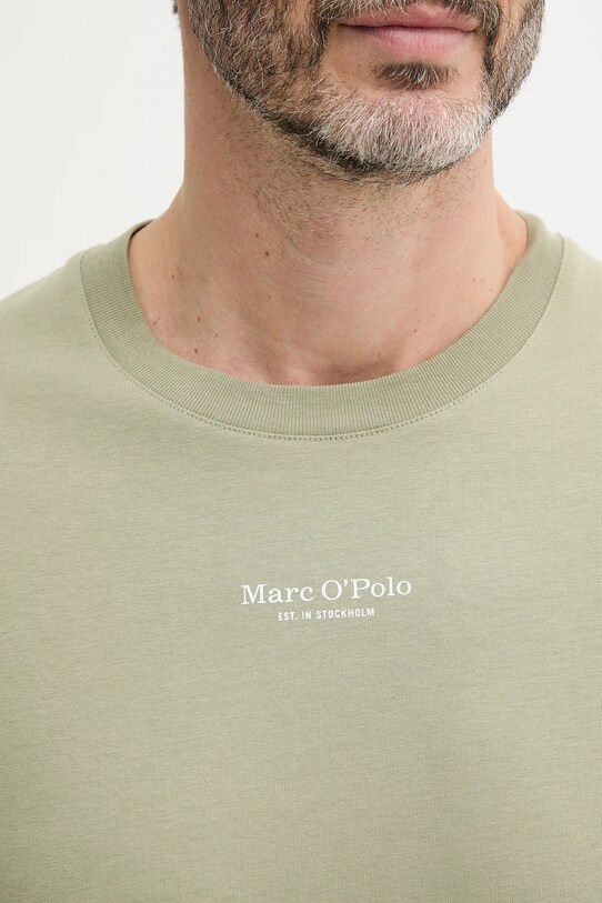 Bavlnené tričko Marc O'Polo 523201251382 zelená