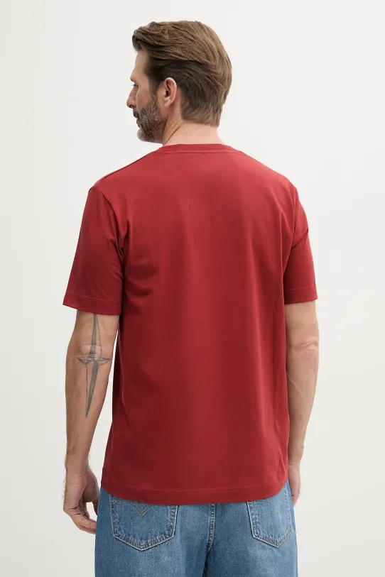 Oblečenie Bavlnené tričko Marc O'Polo 523201251382 burgundské