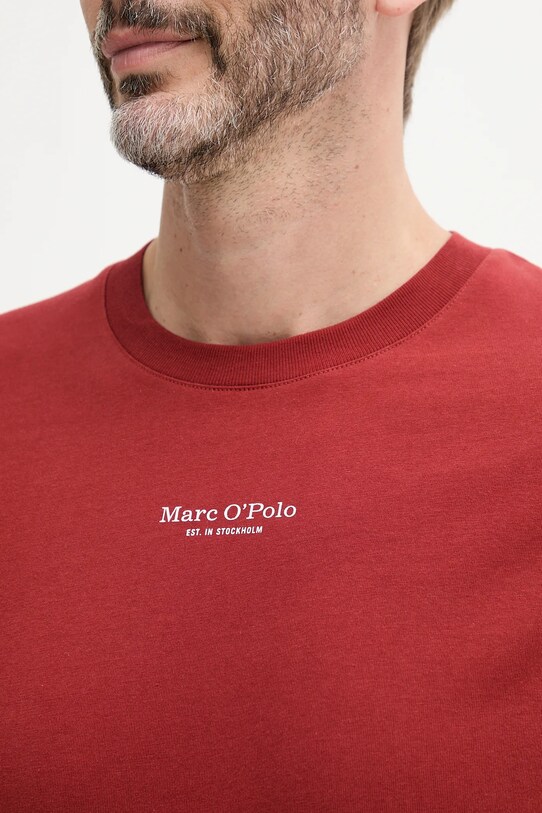 Bavlnené tričko Marc O'Polo 523201251382 burgundské