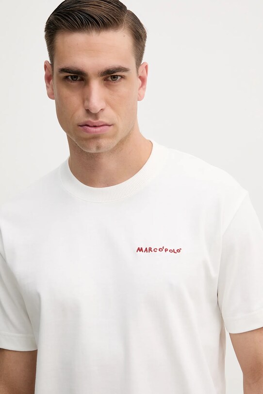 Îmbrăcăminte Marc O'Polo tricou din bumbac 523206451198 alb