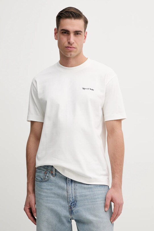Marc O'Polo tricou din bumbac 523206451356 alb SS25