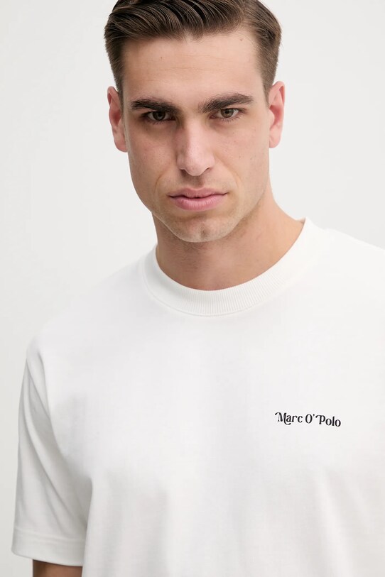 Îmbrăcăminte Marc O'Polo tricou din bumbac 523206451356 alb