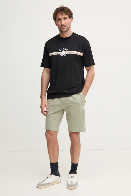 Guess tricou din bumbac MOJO Z5RI02.I3Z14 negru SS25