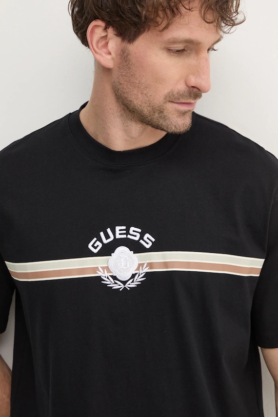 Bavlnené tričko Guess MOJO čierna Z5RI02.I3Z14