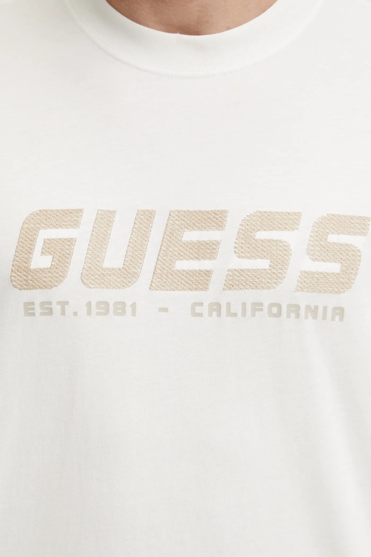Хлопковая футболка Guess SURON Z5RI10.I3Z14 бежевый