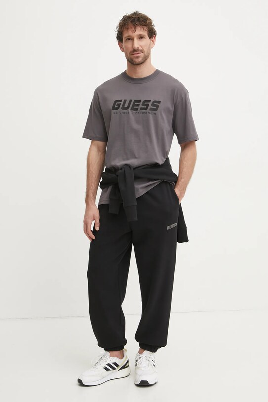 Хлопковая футболка Guess SURON Z5RI10.I3Z14 серый SS25