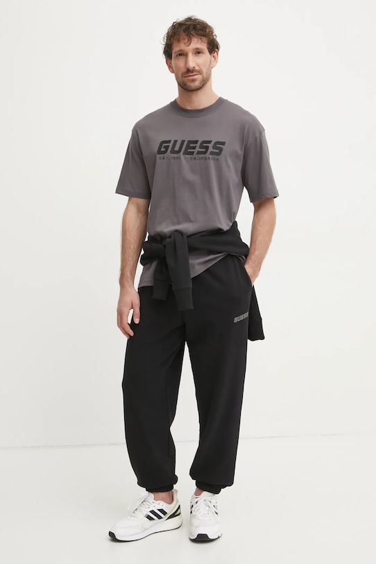 Bavlnené tričko Guess SURON Z5RI10.I3Z14 sivá SS25