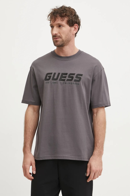Bavlnené tričko Guess SURON sivá Z5RI10.I3Z14