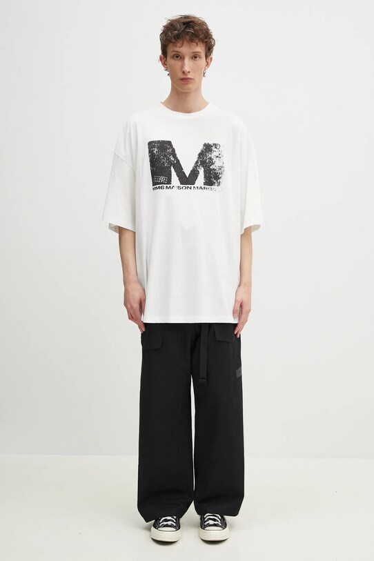 Βαμβακερό μπλουζάκι MM6 Maison Margiela SH0GC0048 λευκό