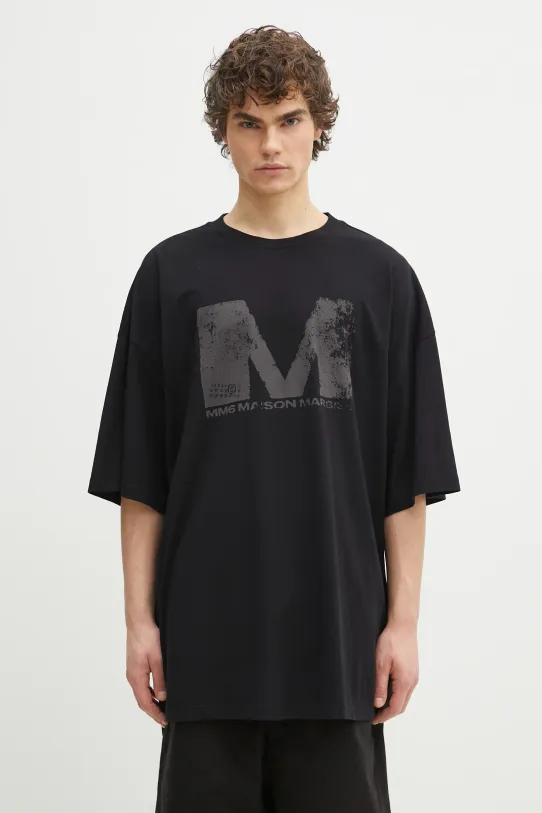 MM6 Maison Margiela cotton t-shirt relaxed black SH0GC0048