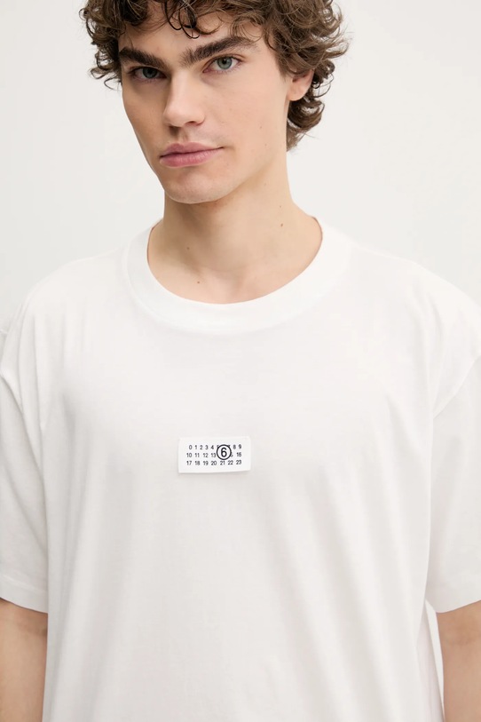 Bavlněné tričko MM6 Maison Margiela bílá SH0GC0033