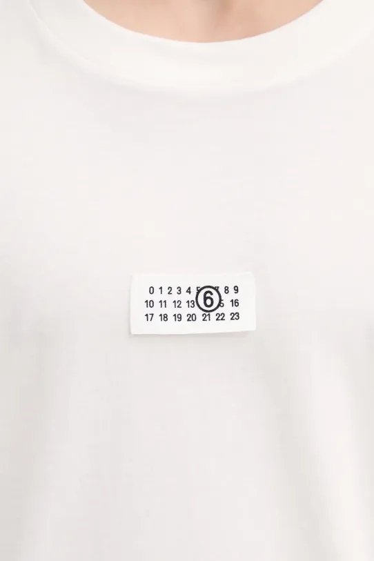 Памучна тениска MM6 Maison Margiela SH0GC0033 бял