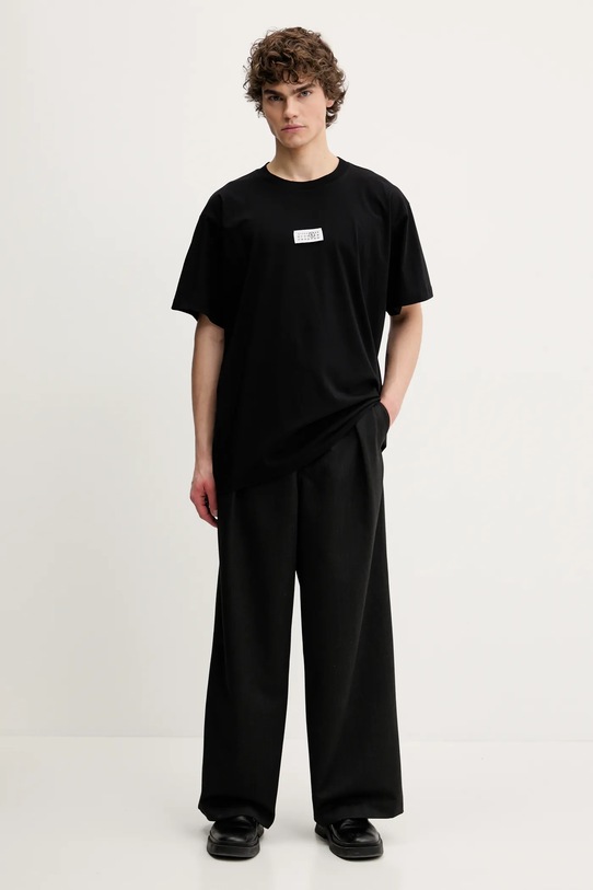 MM6 Maison Margiela tricou din bumbac SH0GC0033 negru SS25