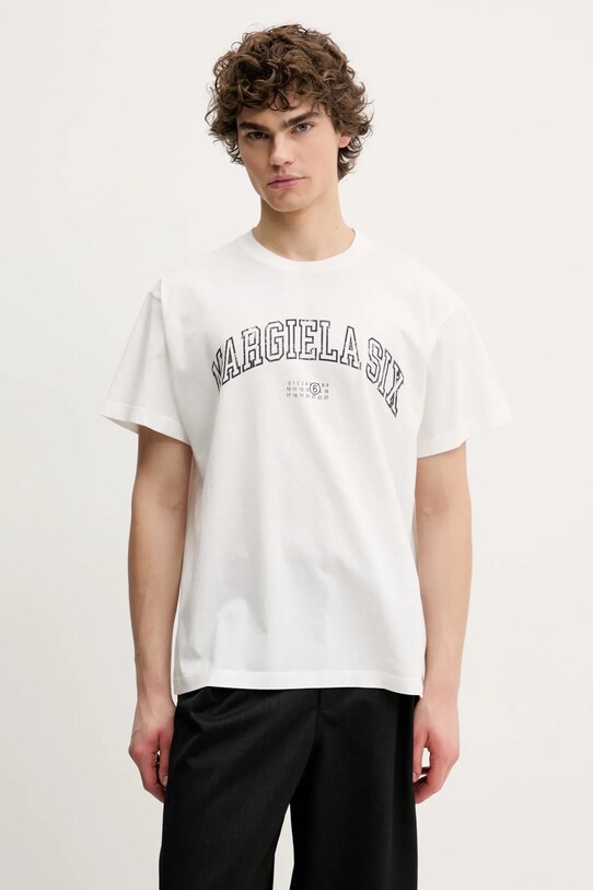 MM6 Maison Margiela tricou din bumbac alb SH0GC0046