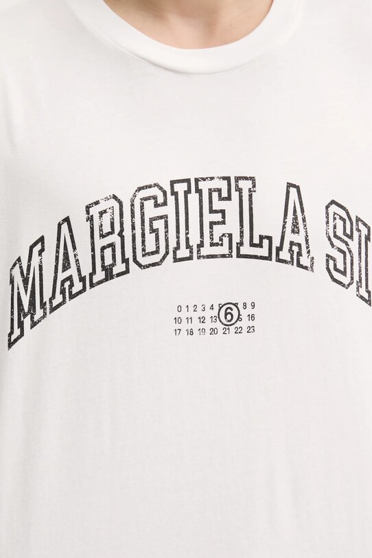 MM6 Maison Margiela tricou din bumbac SH0GC0046 alb