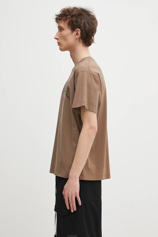 MM6 Maison Margiela t-shirt bawełniany SH0GC0046 brązowy SS25