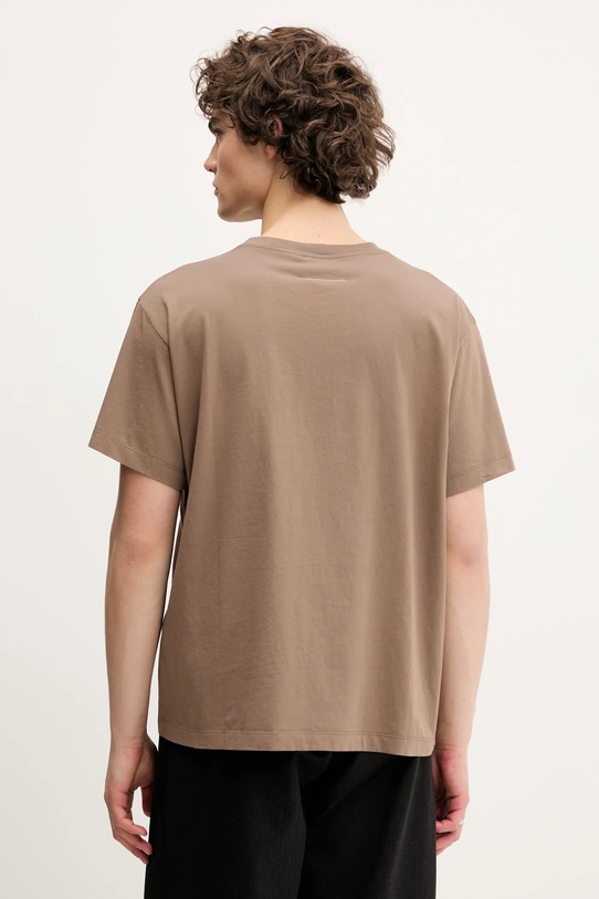 Ρούχα Βαμβακερό μπλουζάκι MM6 Maison Margiela SH0GC0046 καφέ