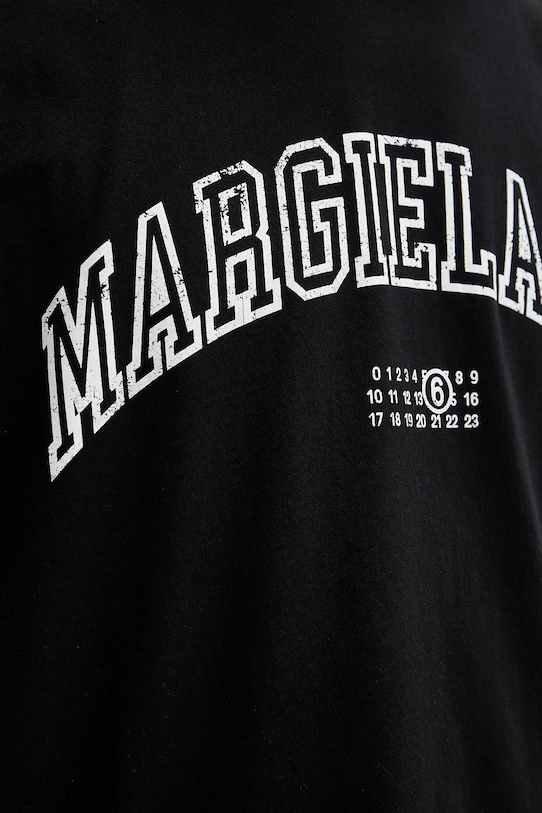 Βαμβακερό μπλουζάκι MM6 Maison Margiela SH0GC0046 μαύρο