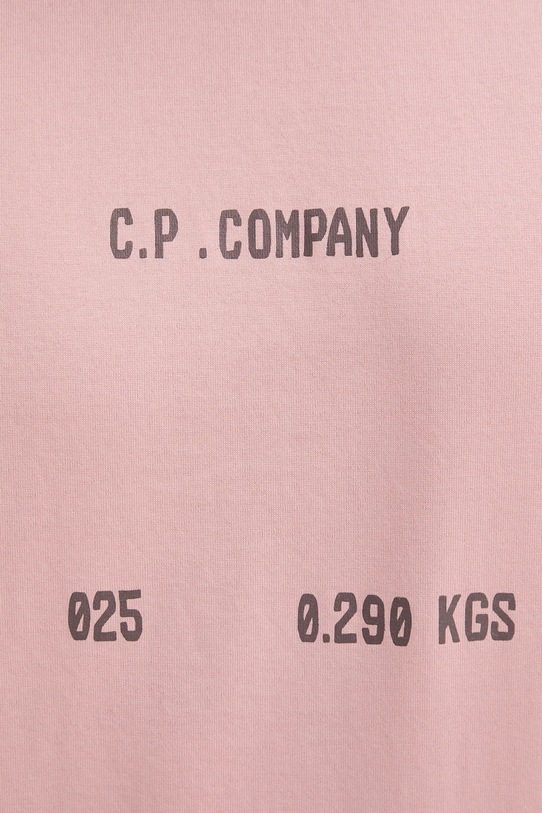 Бавовняна футболка C.P. Company 18CMTS107A110301W рожевий