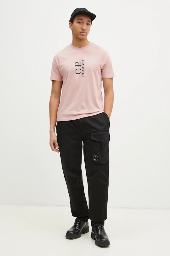 C.P. Company t-shirt bawełniany 18CMTS138A005100W różowy SS25