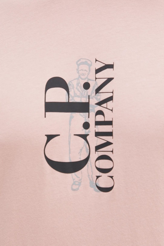 C.P. Company t-shirt bawełniany 18CMTS138A005100W różowy