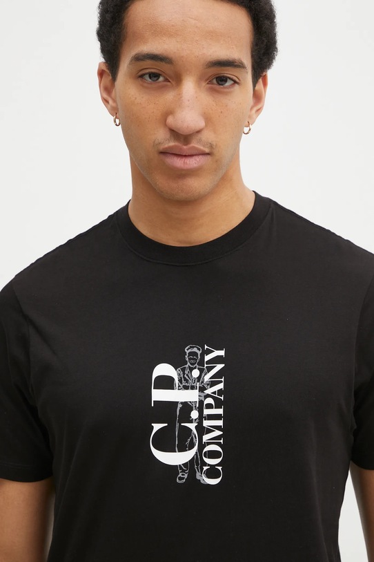 C.P. Company t-shirt in cotone nero 18CMTS138A005100W