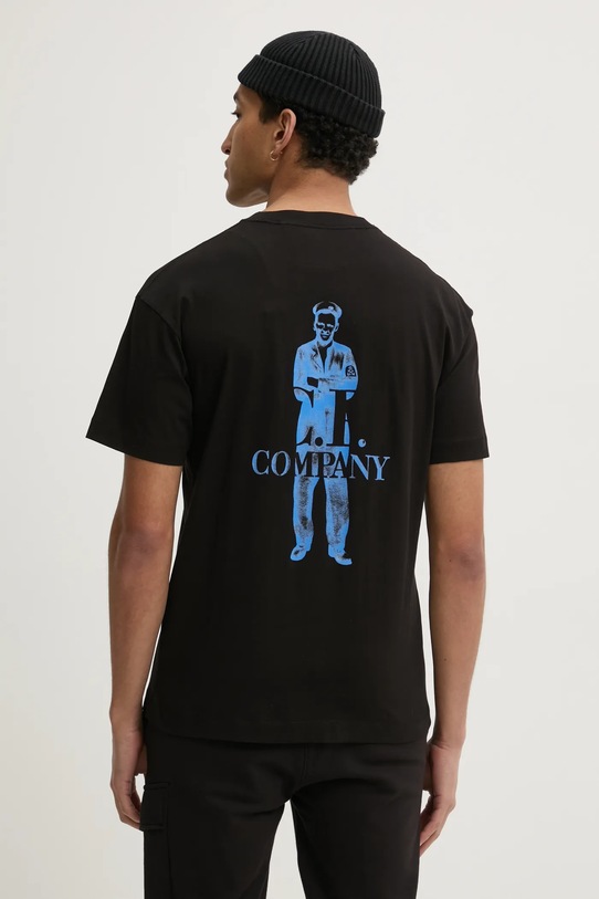 Одежда Хлопковая футболка C.P. Company 18CMTS141A005100W чёрный