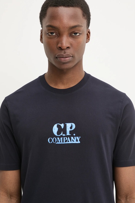 Bavlnené tričko C.P. Company tmavomodrá 18CMTS143A006586W