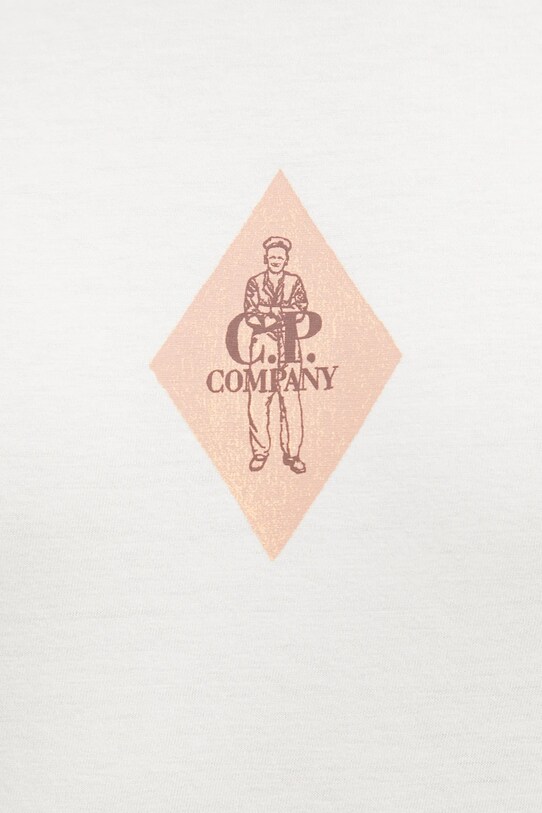 Бавовняна футболка C.P. Company 18CMTS144A006586W бежевий