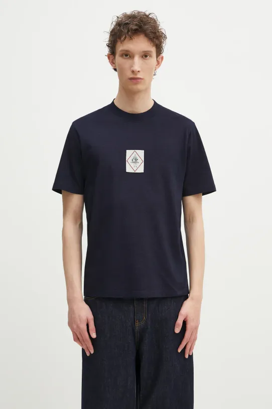 Бавовняна футболка C.P. Company бавовна темно-синій 18CMTS187A110056W